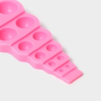 Молд «Полусферы», силикон, 14×7×2 см, 12 ячеек, цвет розовый Молд «Полусферы», силикон, 14×7×2 см, 12 ячеек, цвет розовый