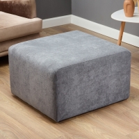 Пуф "Варшава" велюр Happy 996 серый 70х68х45