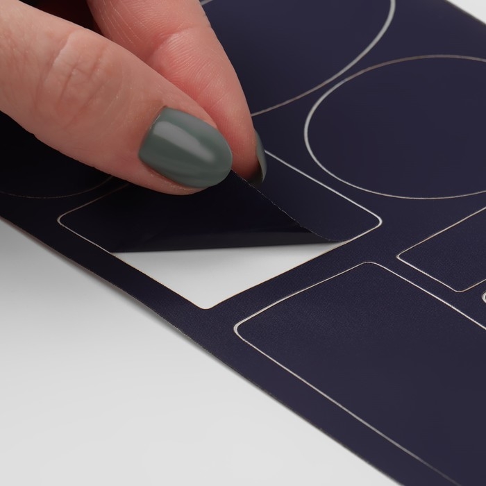 Набор заплаток для верхней одежды, клеевые, лист 10 &times; 18 см, 10 шт, цвет синий