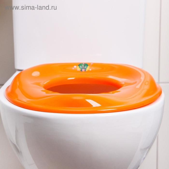 Сиденье на унитаз, цвет оранжевый