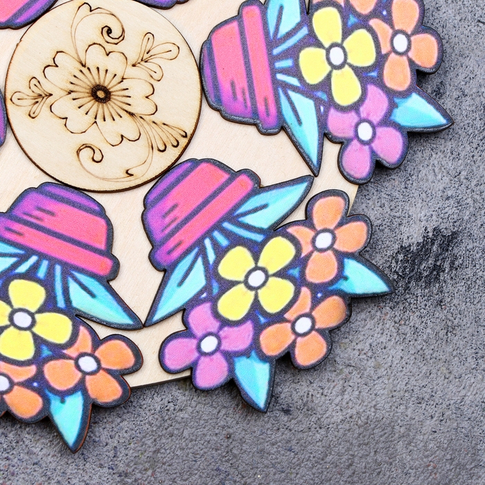 Подставка под горячее "Цветочный горшок", D=20 см, можжевельник