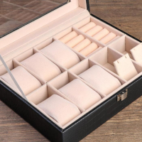 Шкатулка кожзам под часы 6 отделений и бижутерию "Чёрная с белой строчкой" 7,7х25,5х20 см Шкатулка кожзам под часы 6 отделений и бижутерию "Чёрная с белой строчкой" 7,7х25,5х20 см