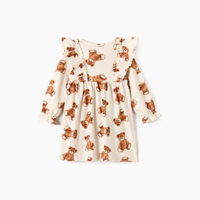 Платье детское с рюшами KAFTAN Платье детское с рюшами KAFTAN "Мишки" р.32 (110-116)