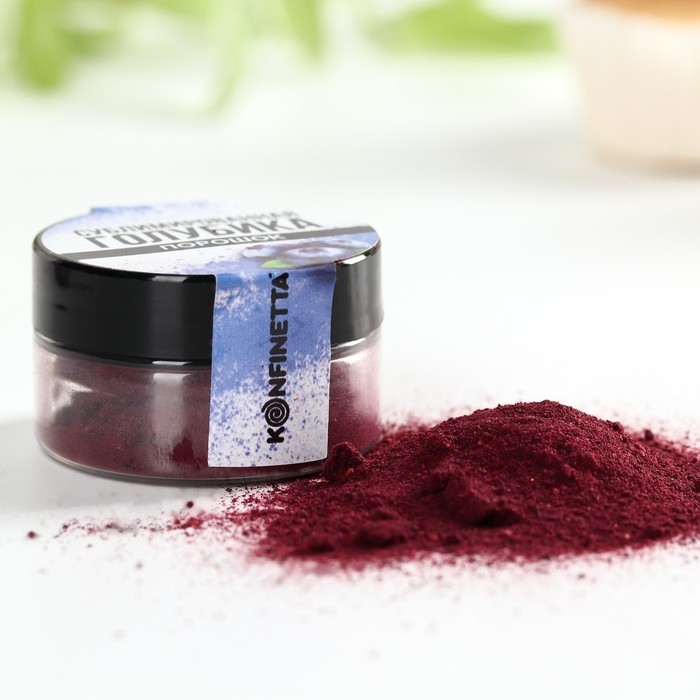 Ягодный порошок сублимированный &laquo;Голубика&raquo; для капкейков и шоколада, 5 г.