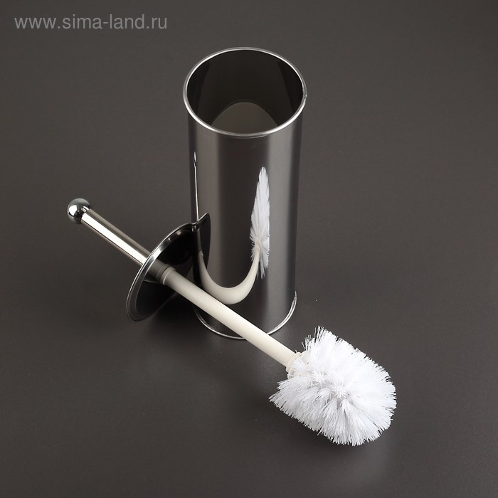 Ёршик для унитаза с подставкой, 9,5×9,5×37 см, цвет хром Ёршик для унитаза с подставкой, 9,5×9,5×37 см, цвет хром