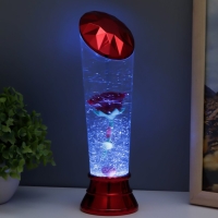 Лава-лампа "Роза" LED от батареек 3хАА USB красный 7,5х6,5х25см Лава-лампа "Роза" LED от батареек 3хАА USB красный 7,5х6,5х25см