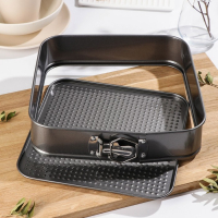 Форма для выпечки Доляна &laquo;Элин. Квадрат&raquo;, 26&times;26 см, съёмное дно, антипригарное покрытие, цвет чёрный