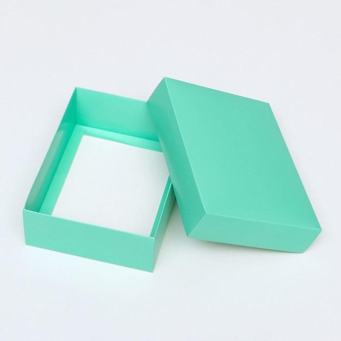 Коробка подарочная складная, упаковка,мятная, 16,5 х 12,5 х 5,2 см Коробка подарочная складная, упаковка,мятная, 16,5 х 12,5 х 5,2 см