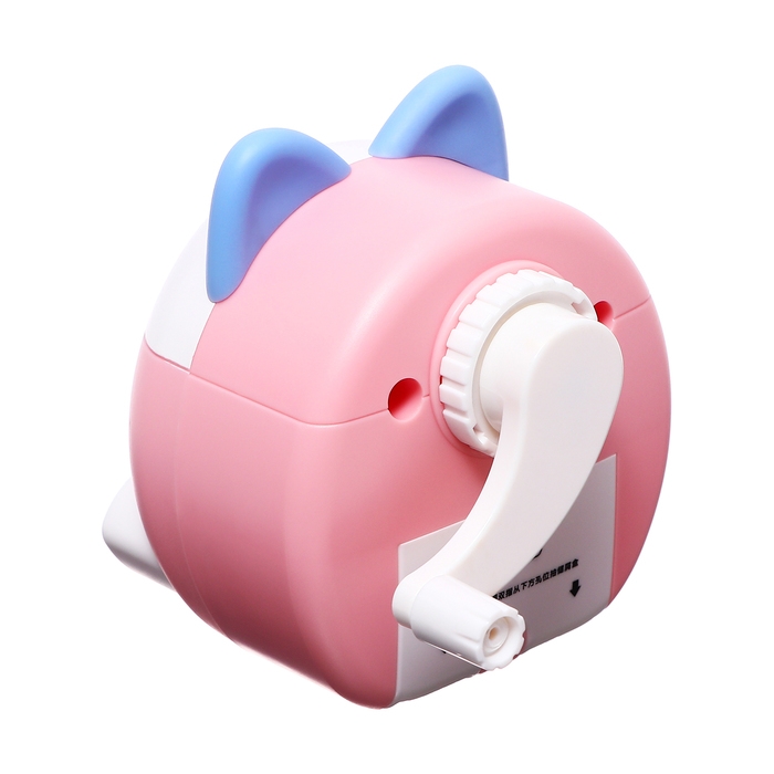 Точилка механическая с контейнером, Ушки розовый/белый Точилка механическая с контейнером, Ушки розовый/белый