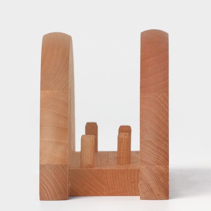 Нaбор досок разделочных с кровостоком нa подстaвке Adelica, 2 шт: d=30 см, d=25 см, мaссив букa