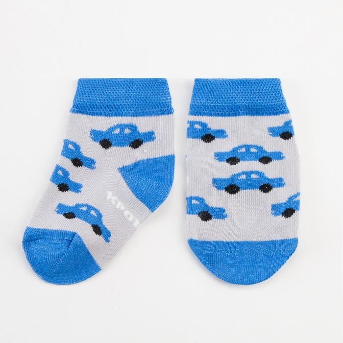 Носки детские Крошка Я «Машинки», цвет серый, 6-8 см Носки детские Крошка Я «Машинки», цвет серый, 6-8 см