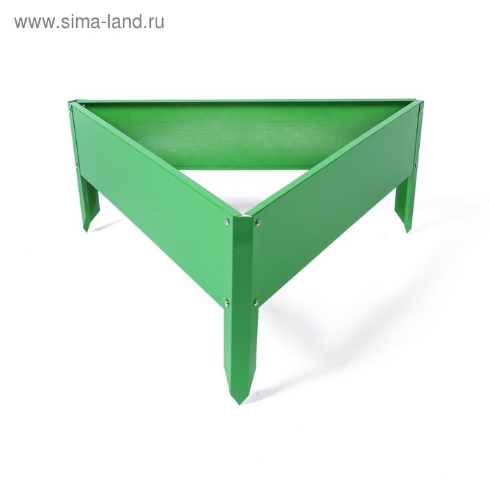 Клумба оцинкованная, 70 &times; 15 см, ярко&ndash;зелёная, &laquo;Терция&raquo;, Greengo