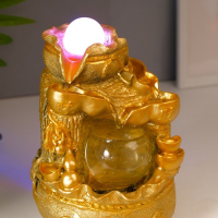 Фонтан настольный от сети, подсветка "Мешок с золотыми слитками" золото 21х15х12 см Фонтан настольный от сети, подсветка "Мешок с золотыми слитками" золото 21х15х12 см