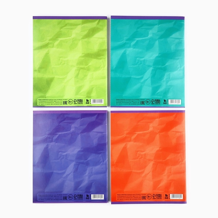 Тетрадь А5, 96 л на скрепке, 4 шт  &laquo;Trend&raquo; МИКС