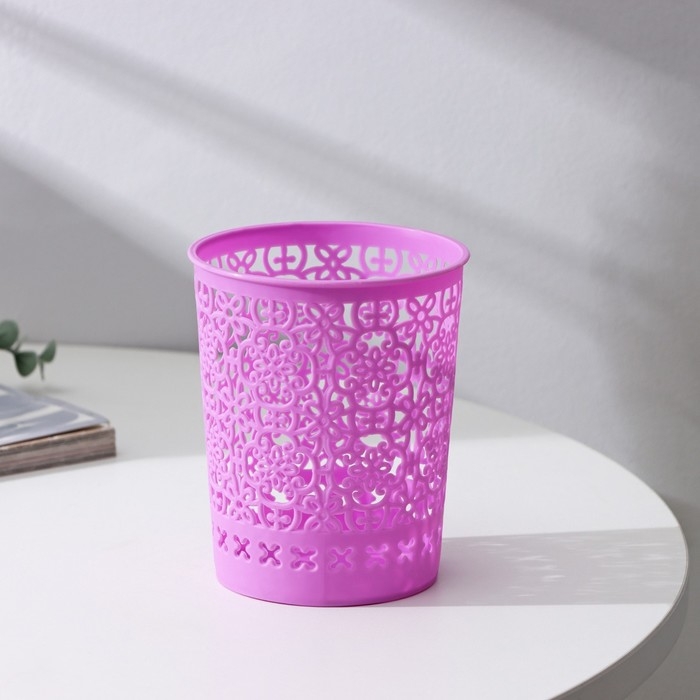 Подставка для столовых приборов &laquo;Арабеска&raquo;, пластик, 10&times;10&times;12 см, МИКС