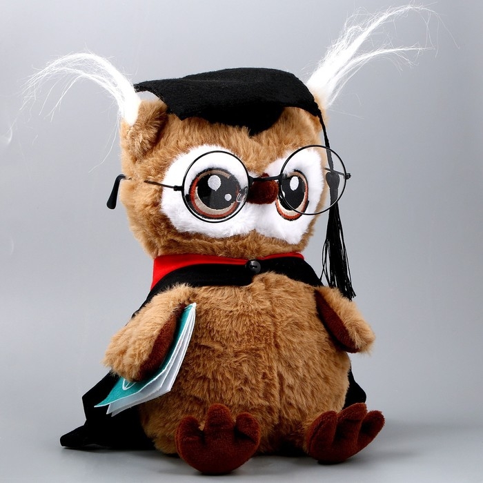 Мягкая игрушка &laquo;1 сентября: Совушка с книжкой&raquo;, цвет коричневый