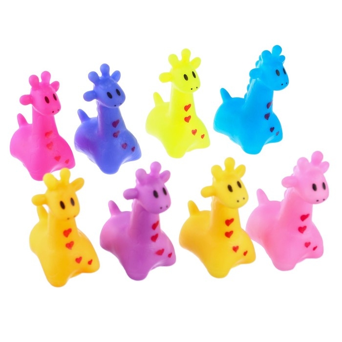 Резиновая игрушка для ванны &laquo;Жирафик&raquo;, 7 см, с пищалкой, цвет МИКС, 1 шт, Крошка Я