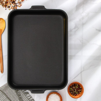 Набор противней с цельными ручками, без крышек, 2 предмета: 19×25 см, 27×35 см, h=6 см, антипригарное покрытие, цвет синий Набор противней с цельными ручками, без крышек, 2 предмета: 19×25 см, 27×35 см, h=6 см, антипригарное покрытие, цвет синий