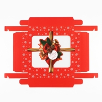 Коробка подарочная новогодняя складная &laquo;С Новым годом&raquo;, бант, 23.5 х 20.5 х 5.5 см, Новый год