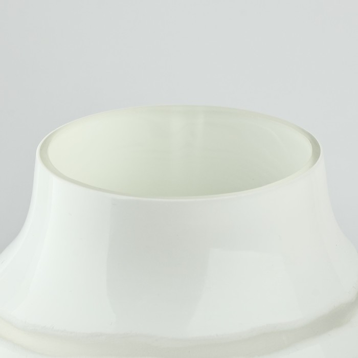 Ваза для цветов &laquo;Амели&raquo; из белого стекла 26&times;15&times;5 см