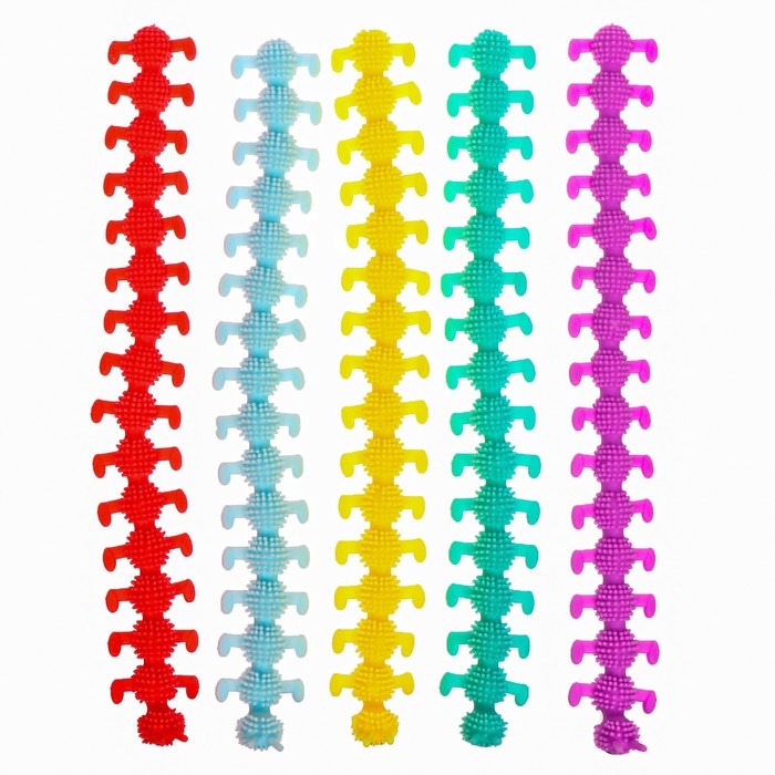 Антистресс сквиш мялка &laquo;Гусеница&raquo;, цвета МИКС, в шоубоксе