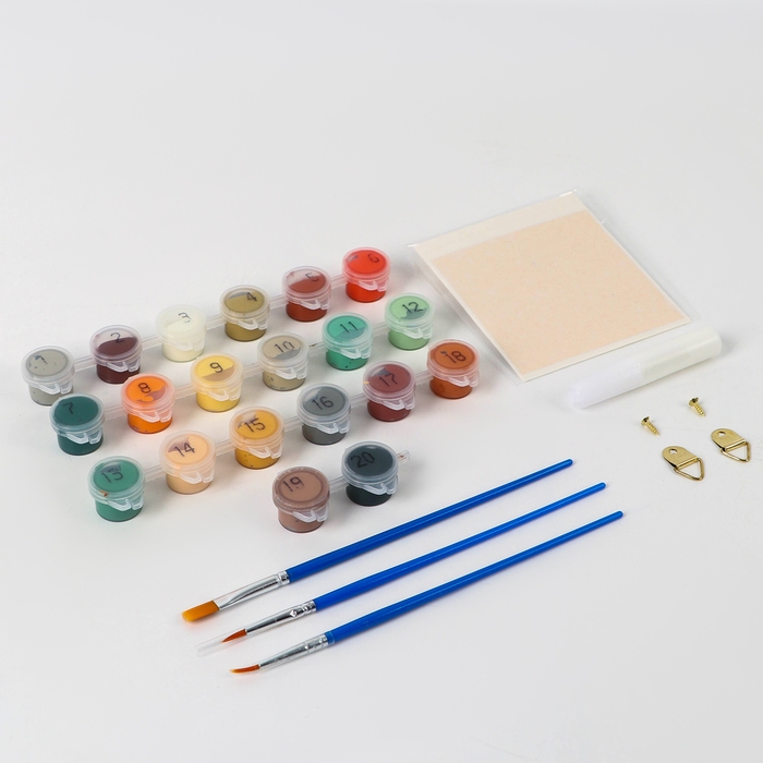 Картина по номерам с подрамником и поталью &laquo;Закат в горах&raquo;, 30 х 40 см