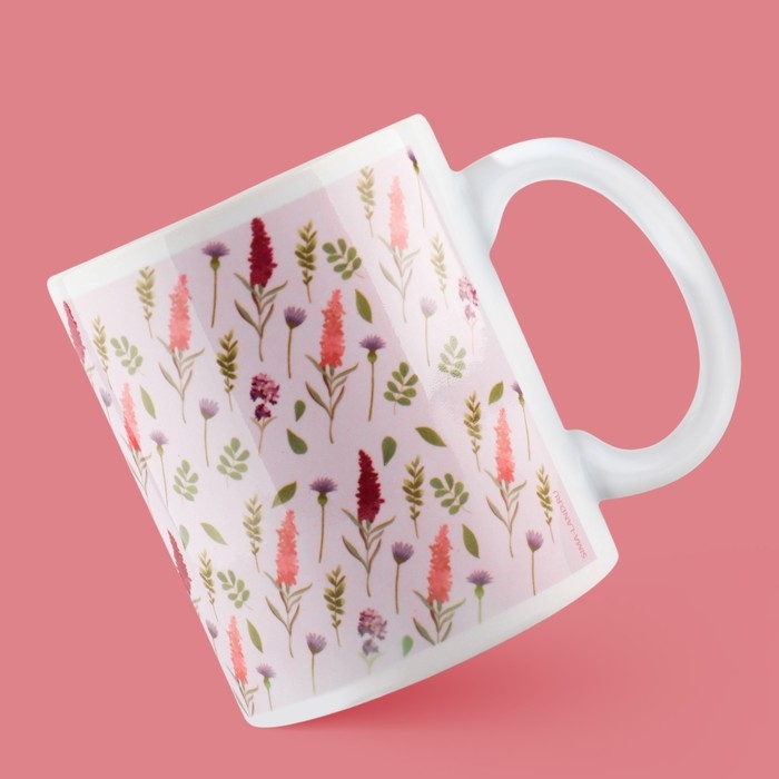 Кружка керамическая &laquo;Татьяна&raquo; классика, 320 мл, цвет розовый