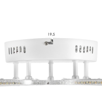 Люстра светодиодная дим. LOSANGA ДУ 3 реж. &Oslash;53,5х7,5 68Вт белый Ritter