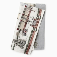 Новый год. Полотенце Этель "Зимняя деревушка" 40х73 см, 100% хлопок, саржа 190 г/м2