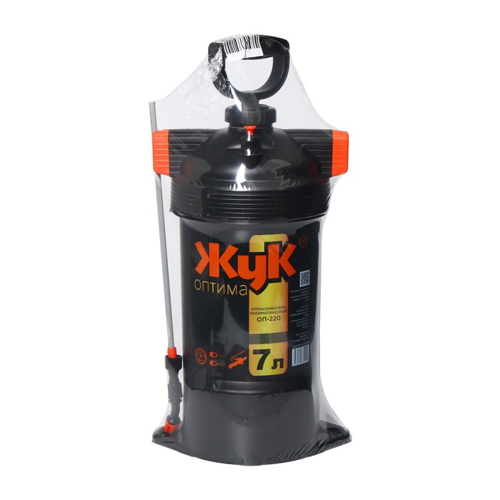 Опрыскиватель помповый, 7 л, термоусадка, пластиковый брандспойт, «Жук» Опрыскиватель помповый, 7 л, термоусадка, пластиковый брандспойт, «Жук»