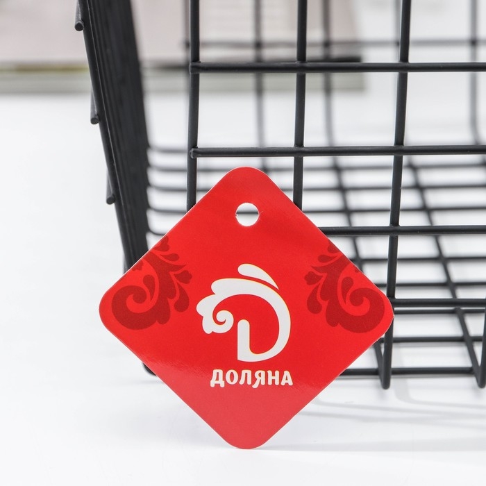 Корзина для хранения Доляна &laquo;Эрин&raquo;, 36&times;27&times;14 см, цвет чёрный