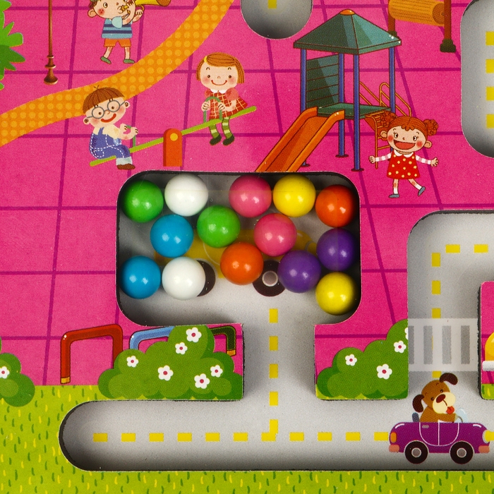 Игровой набор лабиринт &laquo;Городок&raquo;, маркерная доска, 2 &times; 36 &times; 27,5 см