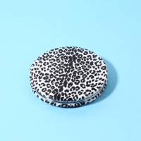 Зеркало складное &laquo;ANIMAL&raquo;, d = 7 см, с увеличением, искусственная кожа, цвет &laquo;зебра&raquo;