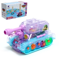 Танк &laquo;Домино&raquo;, работает от батареек, свет и звук, домино в комплекте