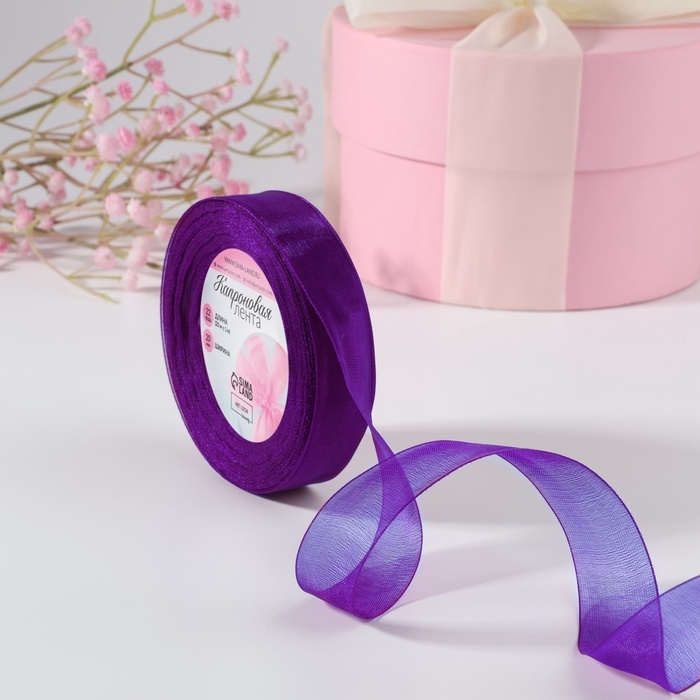 Лента капроновая, 20 мм, 20 &plusmn; 1 м, цвет фиолетовый №35