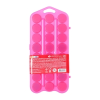 Акварель медовая 24 цвета, ЗХК "Цветик", без кисти, розовый пластиковый футляр, 27421676