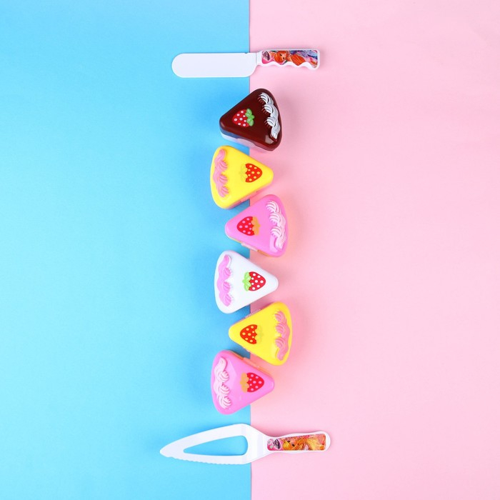 Набор игровой &laquo;Чаепитите&raquo;, феи WINX, тортик и 2 столовых прибора, с книгой рецептов