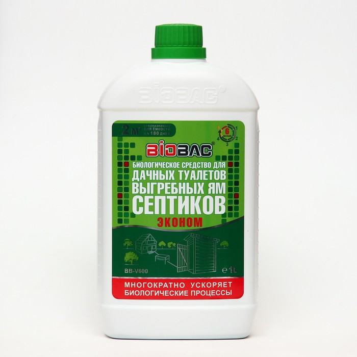 Биологическое средство для дачных туалетов и септиков BB-V600, 180 дней, 1 л Биологическое средство для дачных туалетов и септиков BB-V600, 180 дней, 1 л