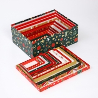 Набор коробок подарочных 15 в 1 «С Новым годом», 12 х 7 х 4 см - 46,6 х 35,2 х 17.5 см, Новый год Набор коробок подарочных 15 в 1 «С Новым годом», 12 х 7 х 4 см - 46,6 х 35,2 х 17.5 см, Новый год