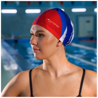 Шапочка для плавания взрослая ONLYTOP, тканевая, обхват 54-60 см Шапочка для плавания взрослая ONLYTOP, тканевая, обхват 54-60 см