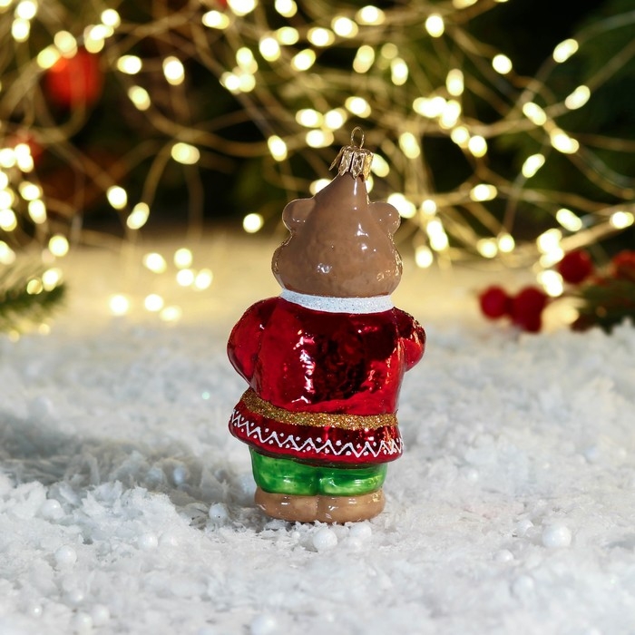 Елочное украшение Елочное украшение "Медведь с мёдом" 12 см, микс