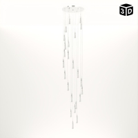 Светильник-каскад "Дрим" 24хLED 72Вт 3000K серебро 60х60х300см BayerLux