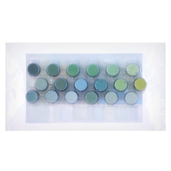 Набор акриловых красок &laquo;&lrm;Зелень&raquo;&lrm;, 18 цветов