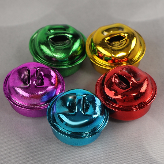 Бубенчики, набор 12 шт., размер 1 шт. — 2 × 2 см, цвет красный, жёлтый, розовый, синий, зелёный Бубенчики, набор 12 шт., размер 1 шт. — 2 × 2 см, цвет красный, жёлтый, розовый, синий, зелёный