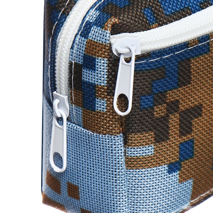 Пенал мягкий 2 отделения, 80 х 210 х 40 мм, объёмный, Calligrata Пенал мягкий 2 отделения, 80 х 210 х 40 мм, объёмный, Calligrata "Миллитари", синий