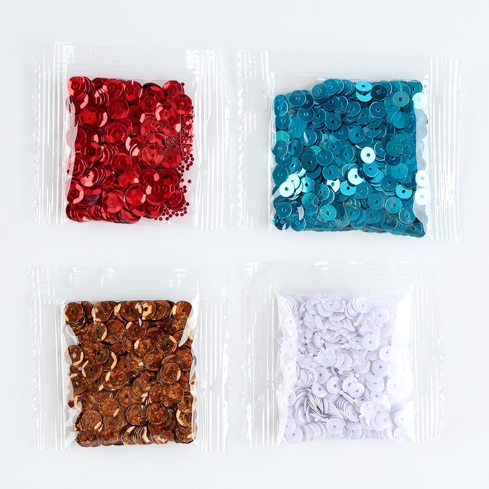 Аппликация пайетками для детей на новый год &laquo;Снеговик&raquo;, набор для творчества