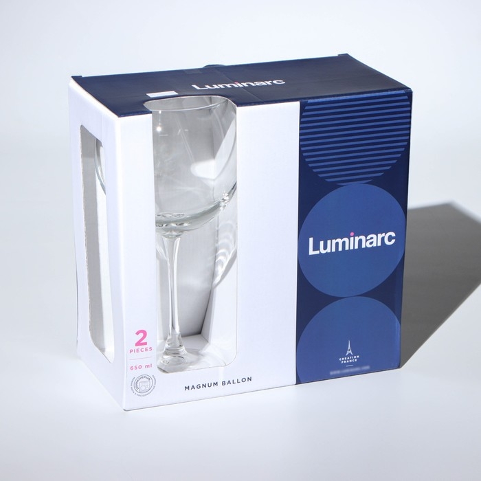 Набор стеклянных бокалов для вина &laquo;Магнум Баллон&raquo;, 650 мл, 2 шт