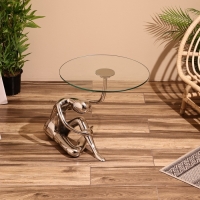 Столик кофейный 52х52х50 см, алюминий, стекло Столик кофейный 52х52х50 см, алюминий, стекло