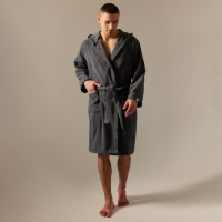 Халат махровый с капюшоном мужской SL HOME: Basic "Гри Сандре", размер M, 100% хлопок, 420 г/м2 9849