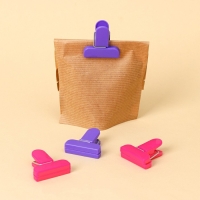 Набор зажимов для пакетов, 4×1,7 см, 4 шт, цвет МИКС Набор зажимов для пакетов, 4×1,7 см, 4 шт, цвет МИКС